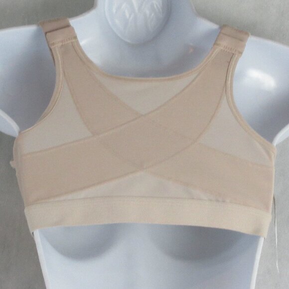 Leonisa Women's Back Support Posture Corrector Wire Free Bra, Light Beige, 32B - Picture 2 of 8